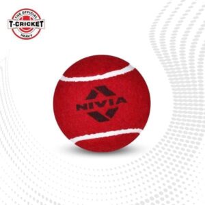 Nivia Heavy Tennis Ball Cricket Ball (Pack of 12), Red
